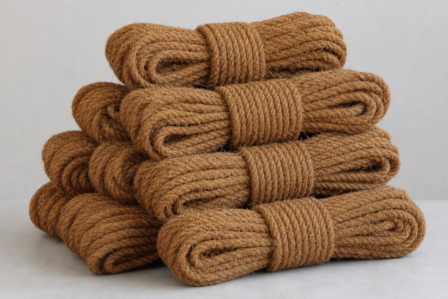 Bundled coir twine ropes for agriculture